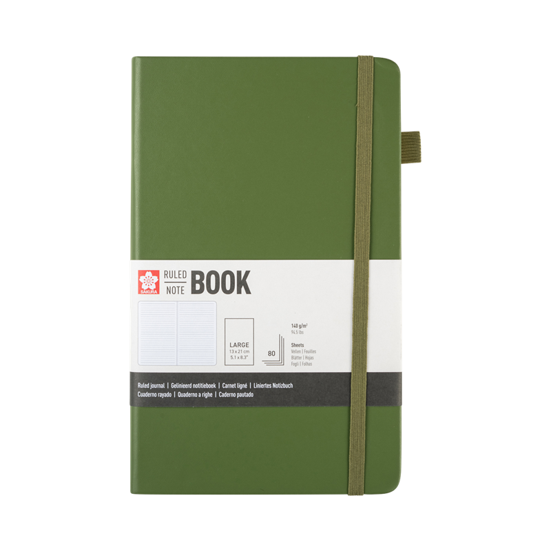 Linjerad Anteckningsbok 13x21 cm Pine Needle