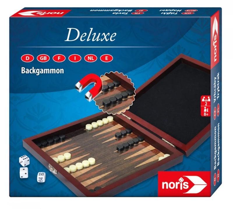 Backgammon Deluxe Travel Wooden