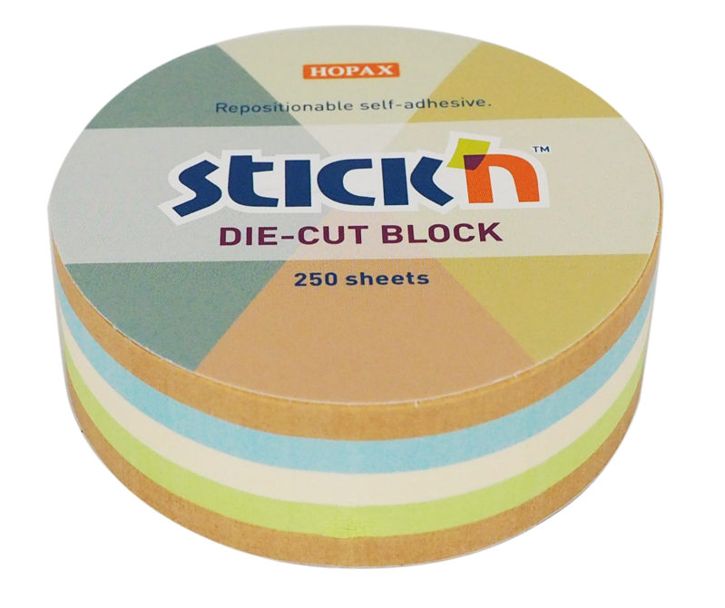 Stick´n Notiskub Kraft/Pastell Rund