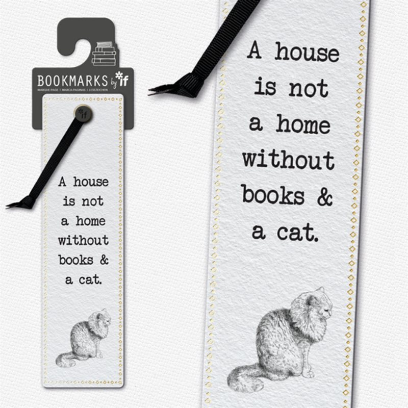 Literary Bookmarks - Books & a Cat