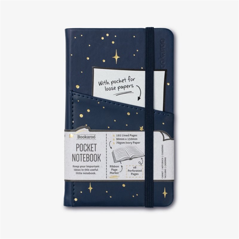 Bookaroo POCKET Notebook (A6) JOURNAL - Moon & Stars