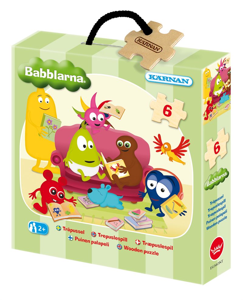 Träpussel 6 bitar Babblarna