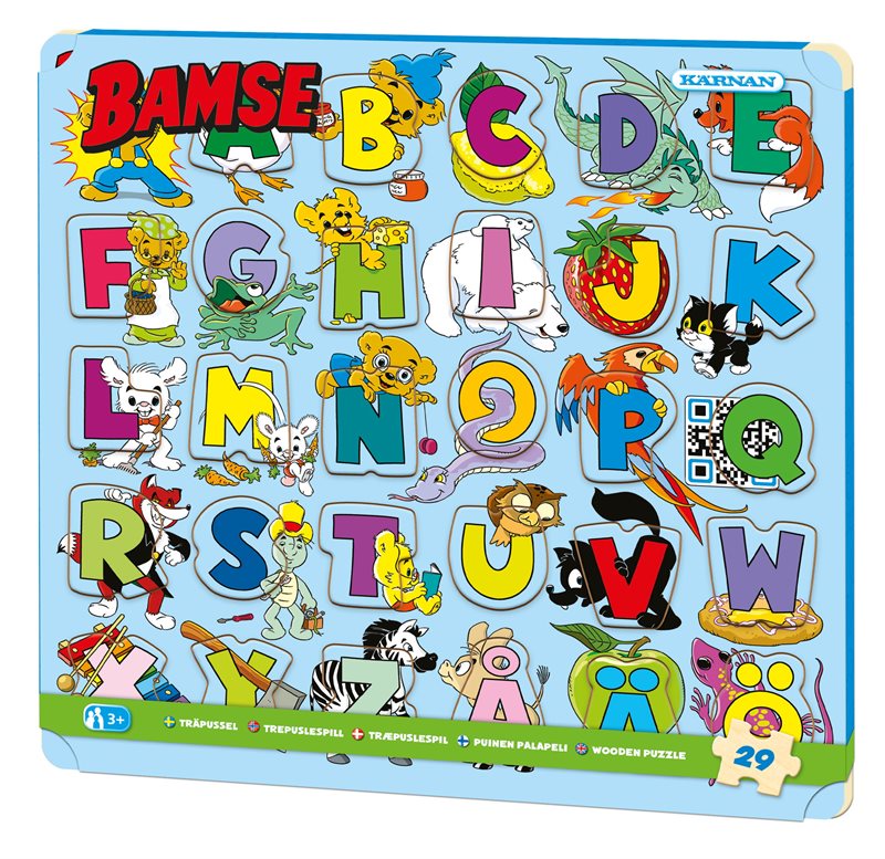 Rampussel i trä upphöjda bitar