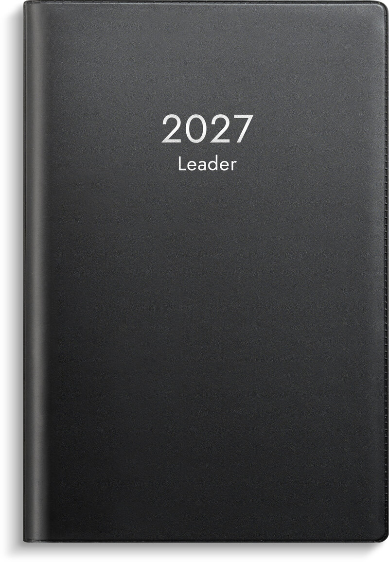 Kalender 2027 Leader svart plast