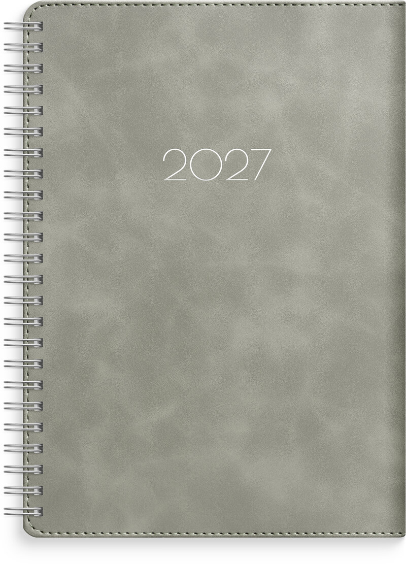 Kalender 2027 Business A5 Twist grå