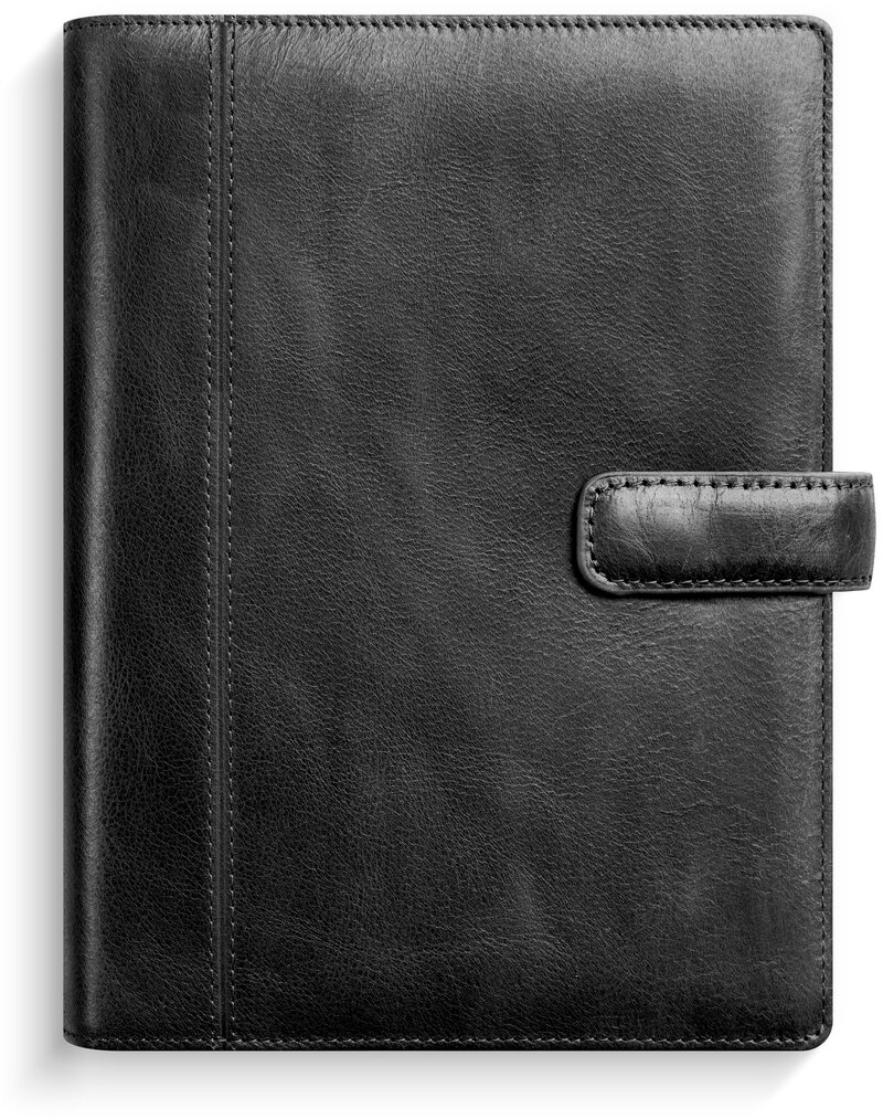 Kalender 2026 Regent Systemkal svart skinn