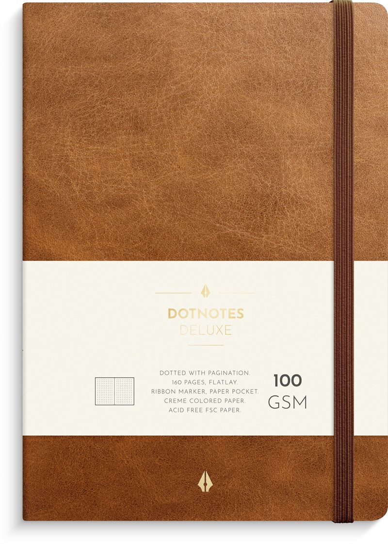 Anteckningsbok - DotNotes Deluxe A5 brown