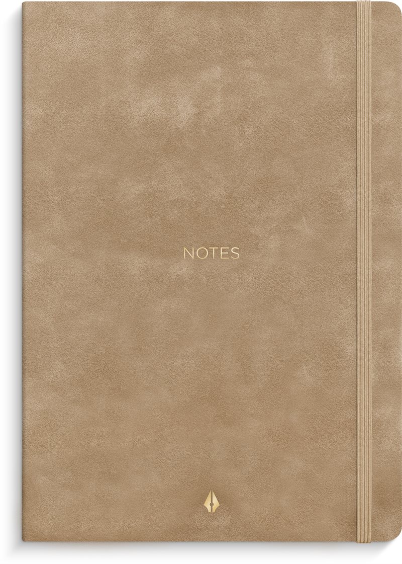 Anteckningsbok - Notebook - Deluxe A5 Smooth Beige