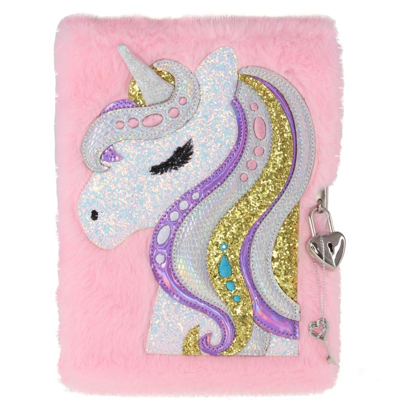 Dagbok Plush Unicorn Rosa Tinka