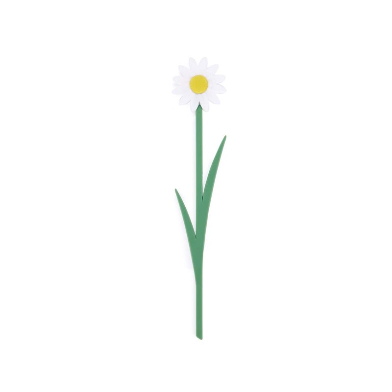 Bokmärke Blomma, Prästkrage Vit