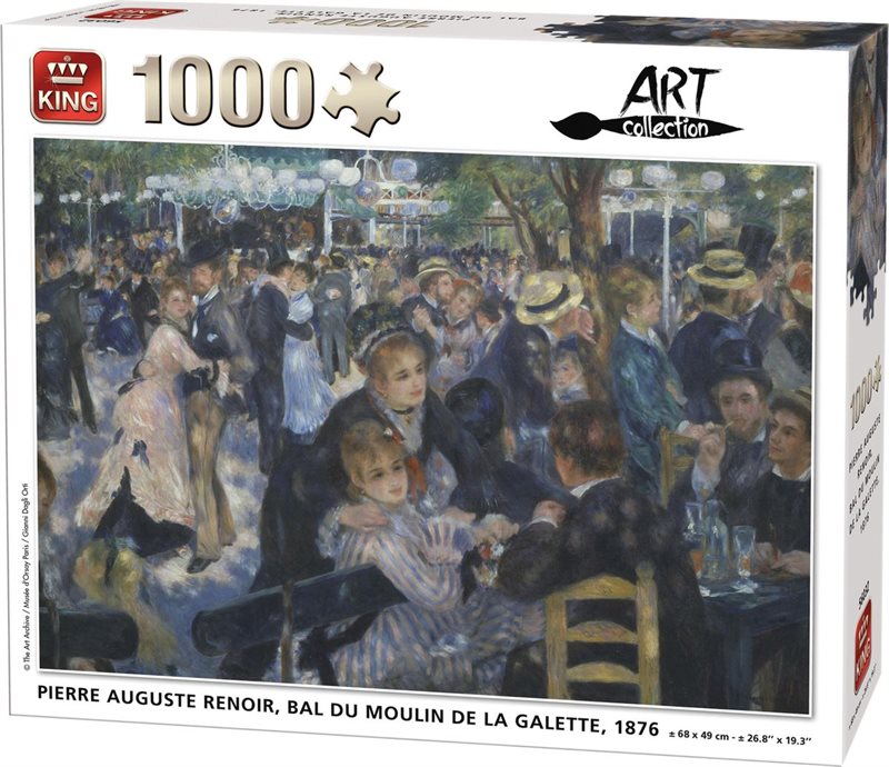 King 1000 Piece Puzzle Renoir Bal Du Moulin De La Gallette