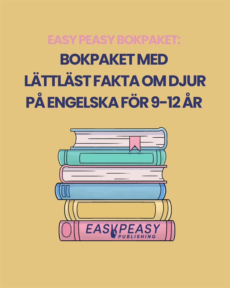 Bokpaket med lättläst fakta om djur på engelska för 9-12 år 