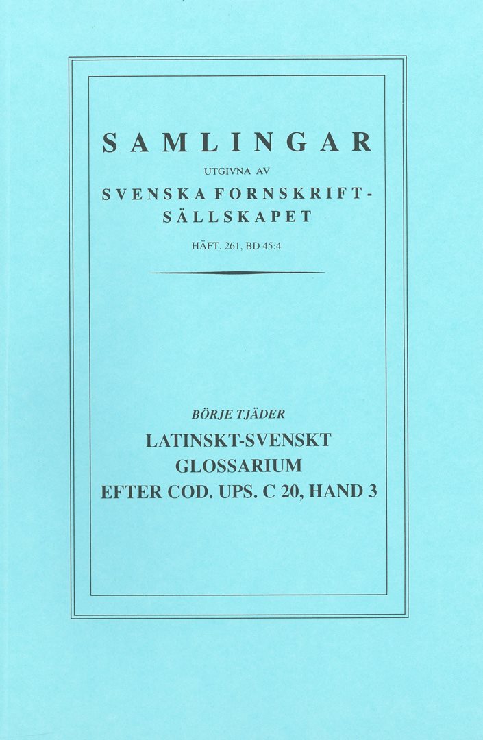 Latinskt-svenskt glossarium efter Cod. Ups. C 20, hand 3