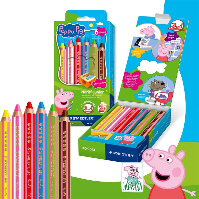 Peppa Pig 3i1pennor  6st/ask