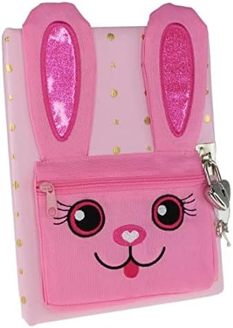 Dagbok med lås, rosa kanin