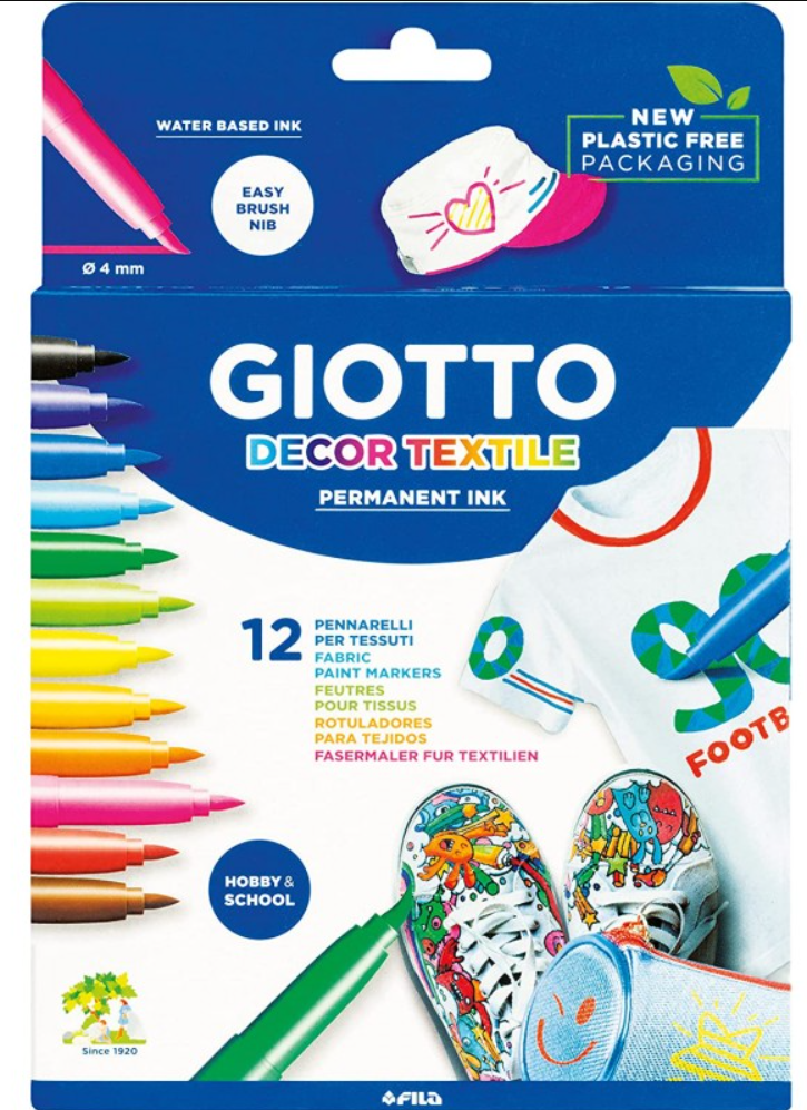Textilfärgpenna GIOTTO Decor 12/FP