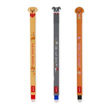 Erasable gel pen, 3-pack, Fur-ever Friends, Golden retriever/Bulldog/Pudel (hundar)