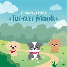 Erasable gel pen, 3-pack, Fur-ever Friends, Golden retriever/Bulldog/Pudel (hundar)