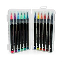 Brush markers, set med 12 pennor