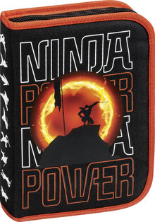 Pennfodral 2 fack fyllt Ninja
