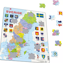 Pussel Sverigkarta landskap 28x36 cm