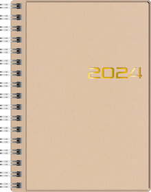 Kalender 2024 VeckoKalender 2024 A6 Beige FSC