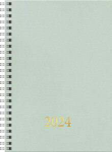 Kalender 2024 Dagbok Textil Turkos Wire-O FSC