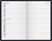 Fickkalender - Agenda Blå Konstläder FSC