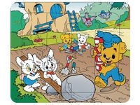Rampussel i trä 12 bitar Bamse