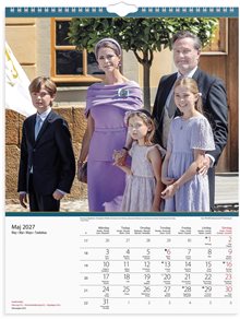 Väggkalender 2027 Kungafamiljen