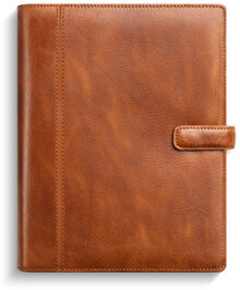 Business Systemkalender A5 2027 brunt skinn