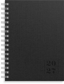 Kalender 2027 Weekly A6 Textile svart