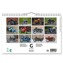 Väggkalender Classic Bikes 2024 300x195mm