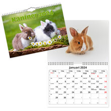 Väggkalender Kaniner Small 2024 240x170