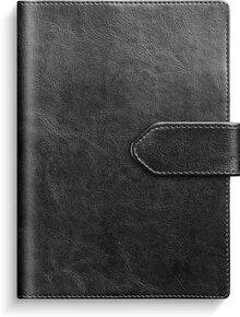 Kalender 2025 Mini Systemkal svart konstläder