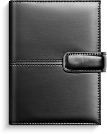 Kalender 2025 Mini Systemkal svart konstläder