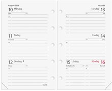 Kalender 2026 Mini Systemkal svart skinn
