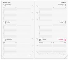 Kalender 2026 Regent Systemkal svart skinn