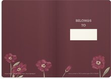 Notebook Deluxe A5 burgundy flower