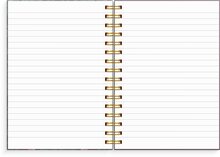 Notebook A5 burgundy flowers