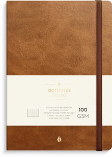 Anteckningsbok - DotNotes Deluxe A5 brown