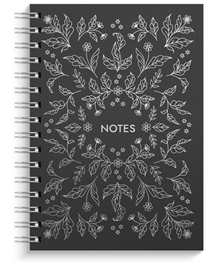 Anteckningsbok - Notebook - A5 Silver Flower