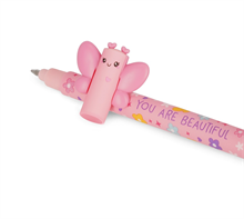 Erasable gel pen, Butterfly, rosa gelpenna med utsuddbart bläck