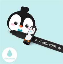 Erasable gel pen, Penguin, turkos